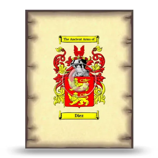 Diez Coat of Arms Print