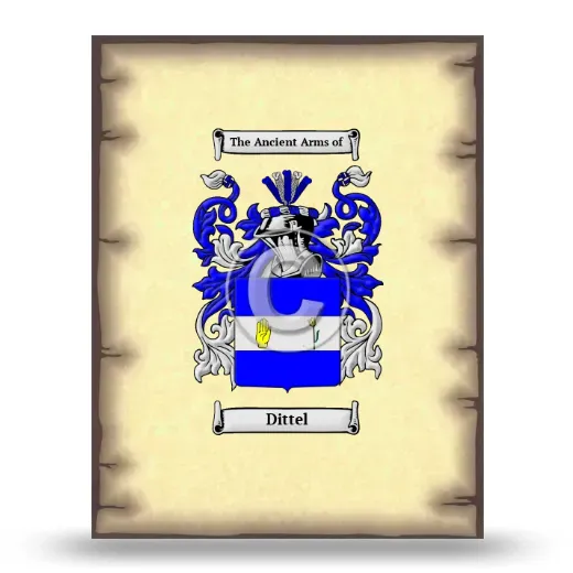 Dittel Coat of Arms Print