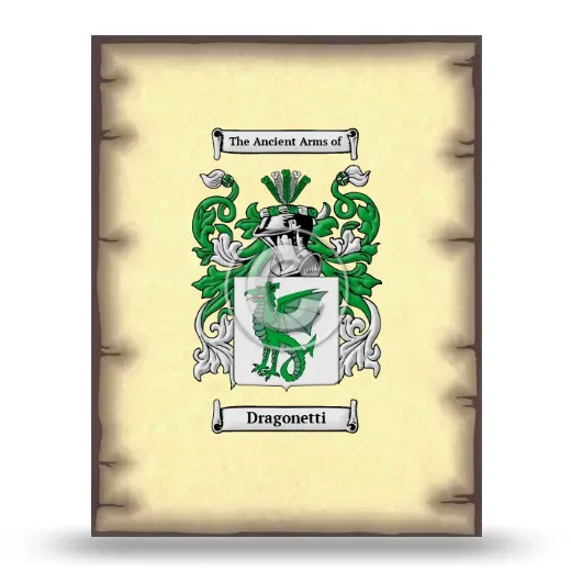 Dragonetti Coat of Arms Print
