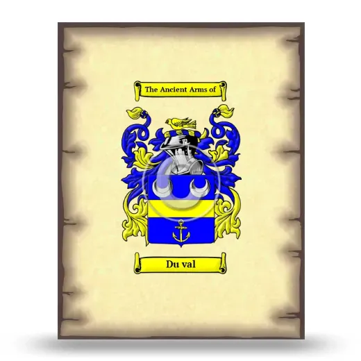 Du val Coat of Arms Print