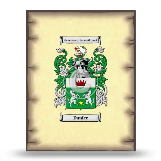Dunfee Coat of Arms Print