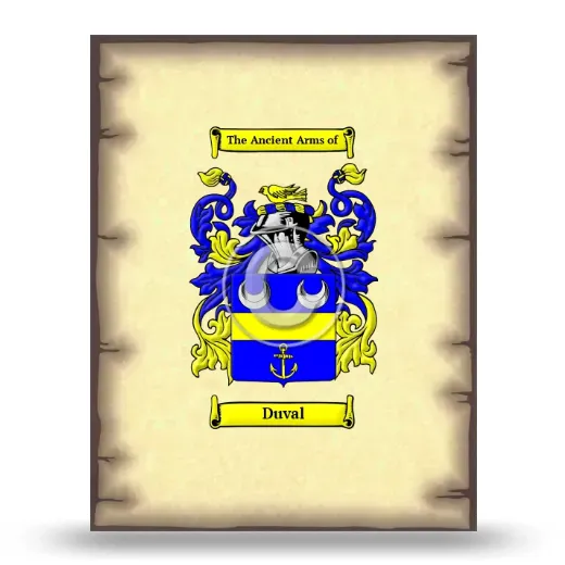 Duval Coat of Arms Print
