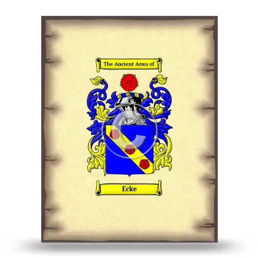 Ecke Coat of Arms Print