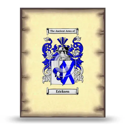 Ericksen Coat of Arms Print