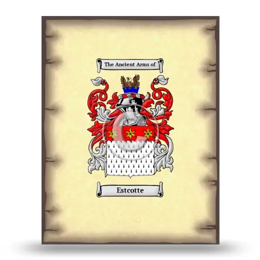 Estcotte Coat of Arms Print