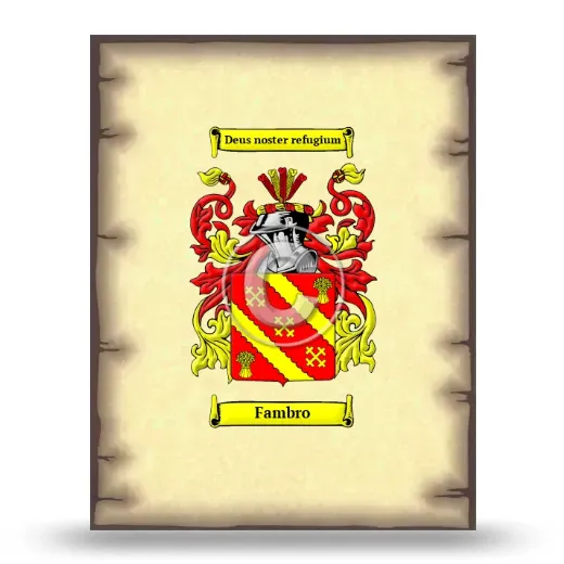 Fambro Coat of Arms Print
