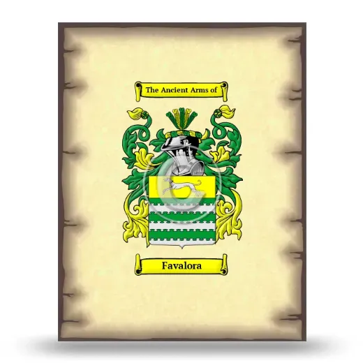 Favalora Coat of Arms Print