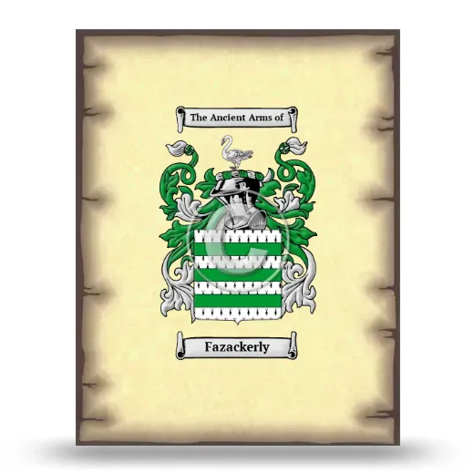 Fazackerly Coat of Arms Print