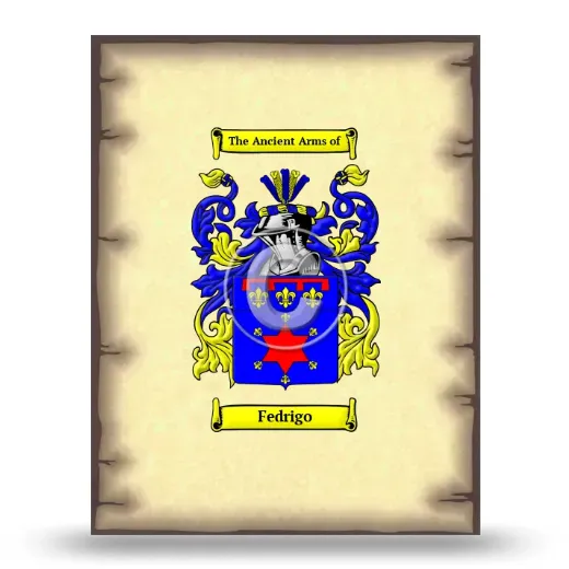 Fedrigo Coat of Arms Print