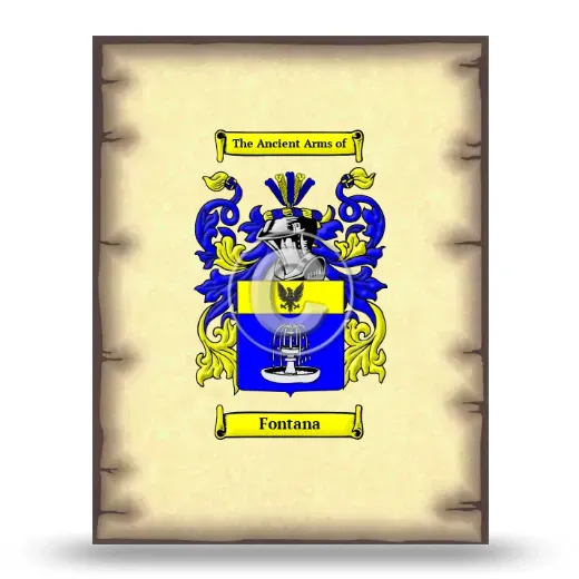 Fontana Coat of Arms Print