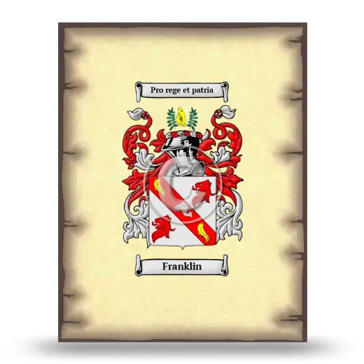 Franklin Coat of Arms Print