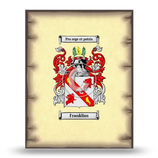 Franklins Coat of Arms Print