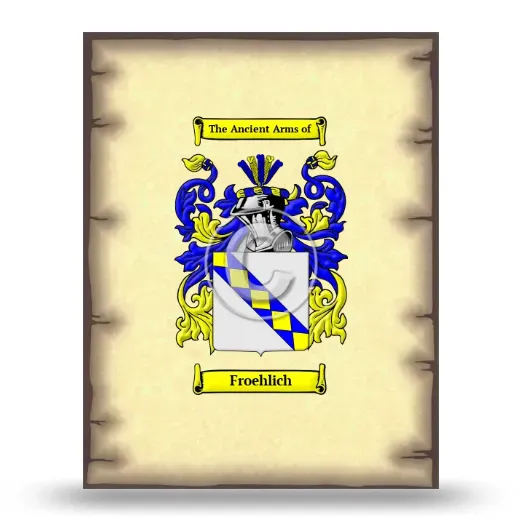 Froehlich Coat of Arms Print