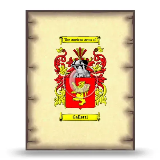 Galletti Coat of Arms Print