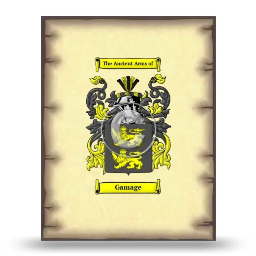 Gamage Coat of Arms Print
