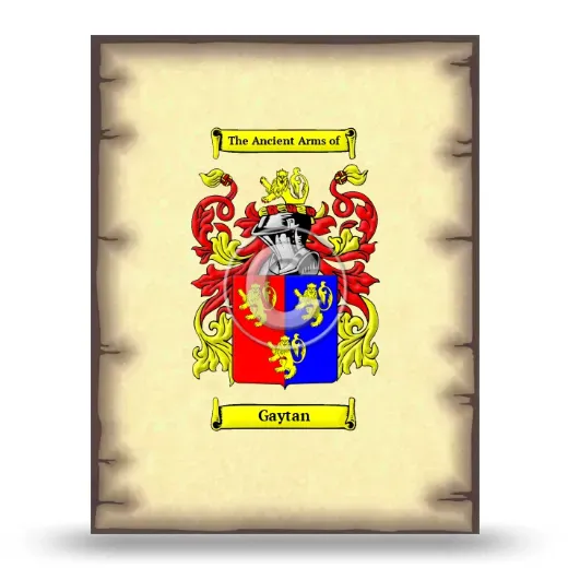 Gaytan Coat of Arms Print