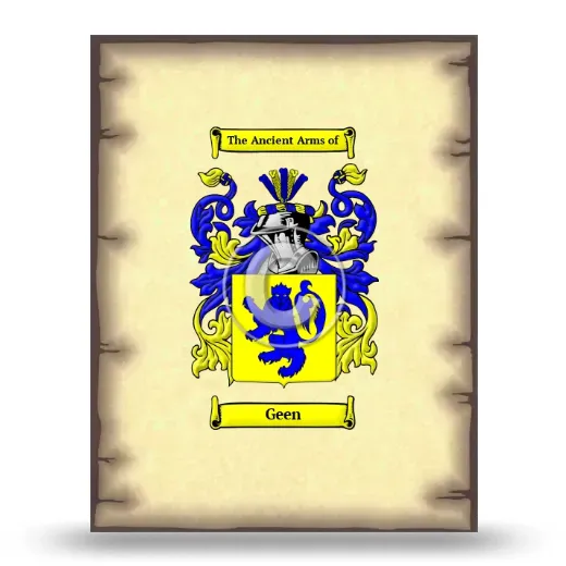 Geen Coat of Arms Print