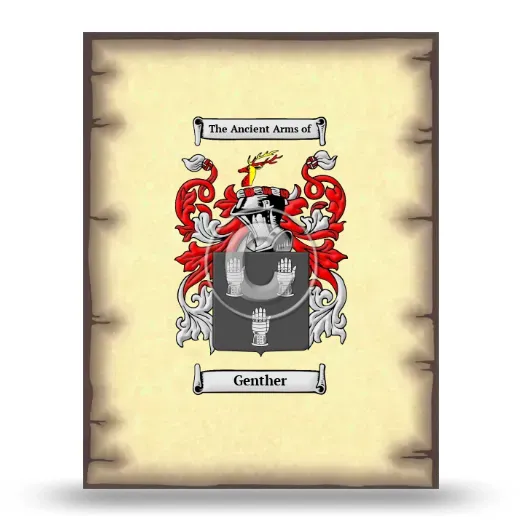 Genther Coat of Arms Print