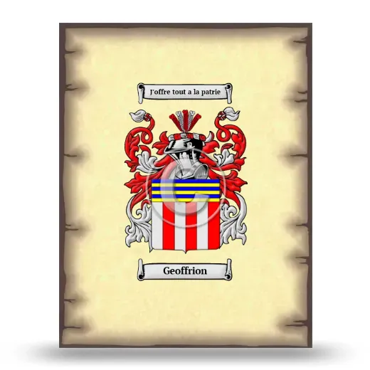 Geoffrion Coat of Arms Print