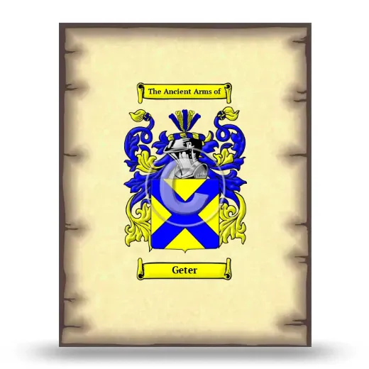 Geter Coat of Arms Print