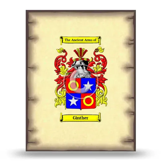 Ginther Coat of Arms Print