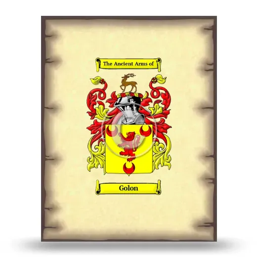 Golon Coat of Arms Print