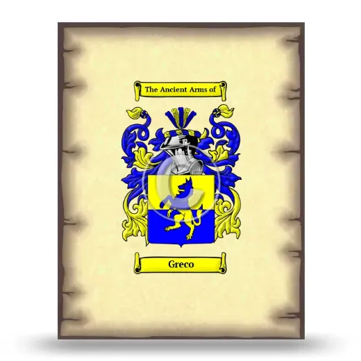 Greco Coat of Arms Print