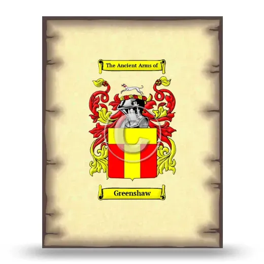 Greenshaw Coat of Arms Print