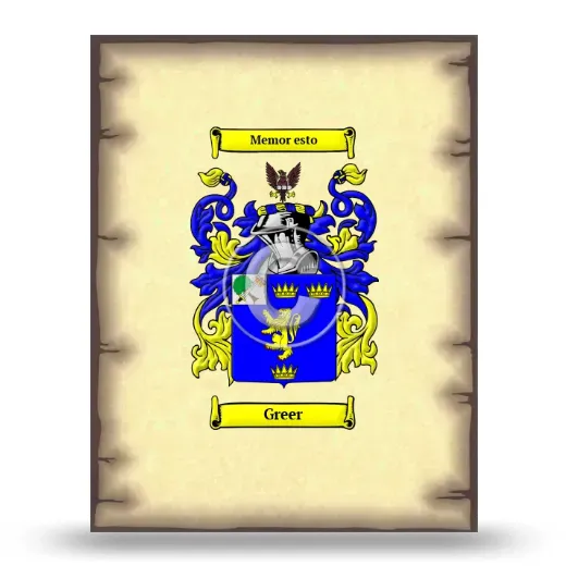 Greer Coat of Arms Print