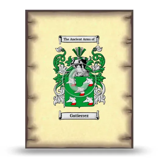 Gutierrez Coat of Arms Print