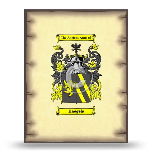 Haegele Coat of Arms Print