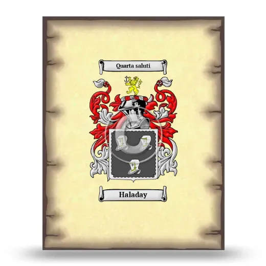 Haladay Coat of Arms Print