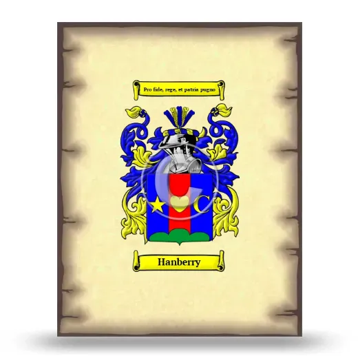 Hanberry Coat of Arms Print