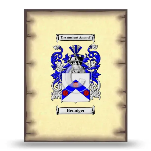 Henniger Coat of Arms Print