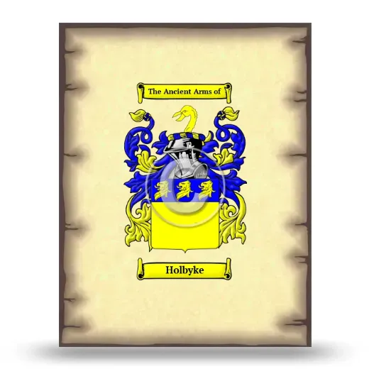 Holbyke Coat of Arms Print