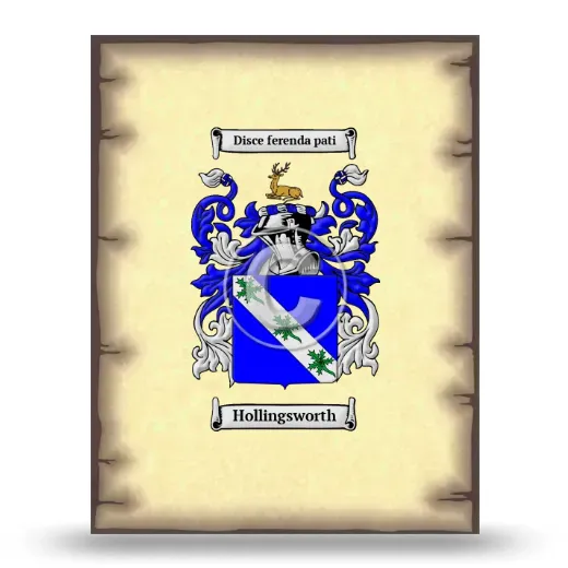 Hollingsworth Coat of Arms Print