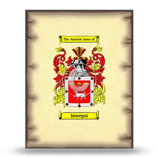 Jáuregui Coat of Arms Print