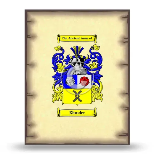 Klunder Coat of Arms Print