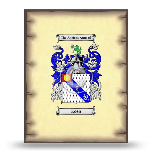 Koen Coat of Arms Print