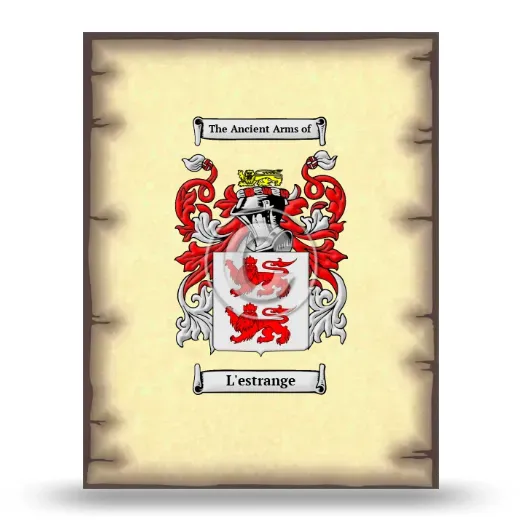 L'estrange Coat of Arms Print
