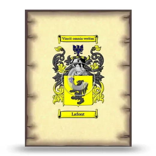 Lafont Coat of Arms Print
