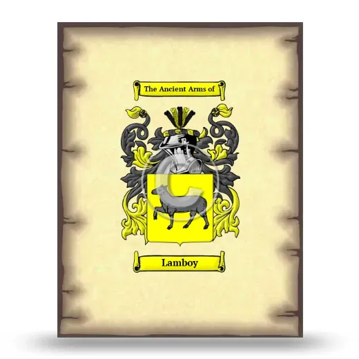 Lamboy Coat of Arms Print