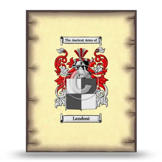 Landoni Coat of Arms Print