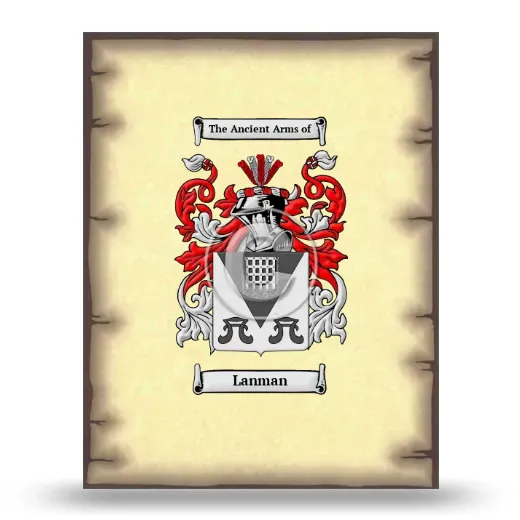 Lanman Coat of Arms Print