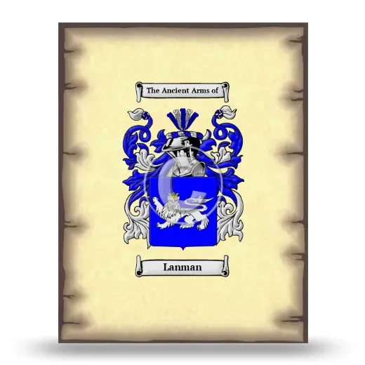 Lanman Coat of Arms Print