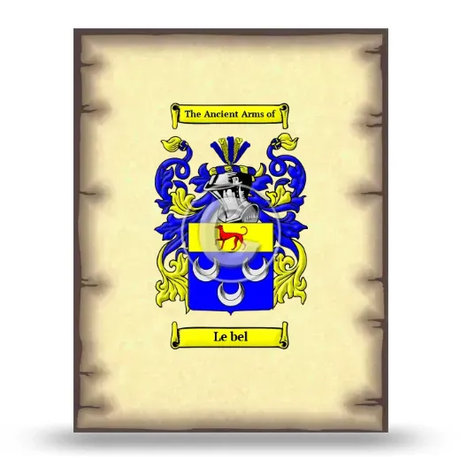 Le bel Coat of Arms Print