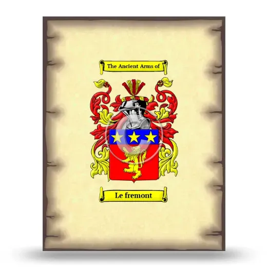 Le fremont Coat of Arms Print