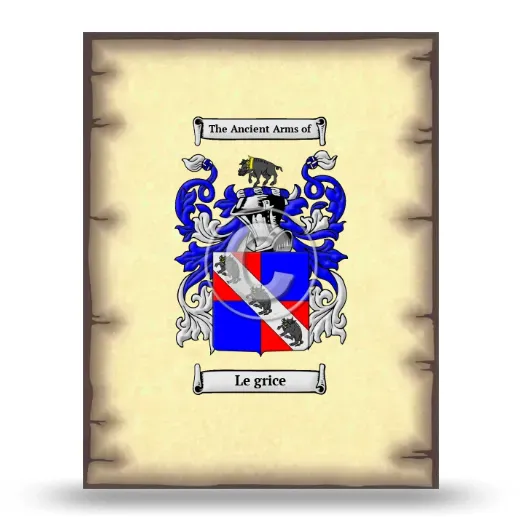 Le grice Coat of Arms Print