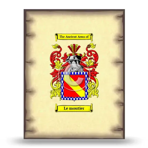 Le moutier Coat of Arms Print