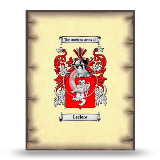 Leclere Coat of Arms Print